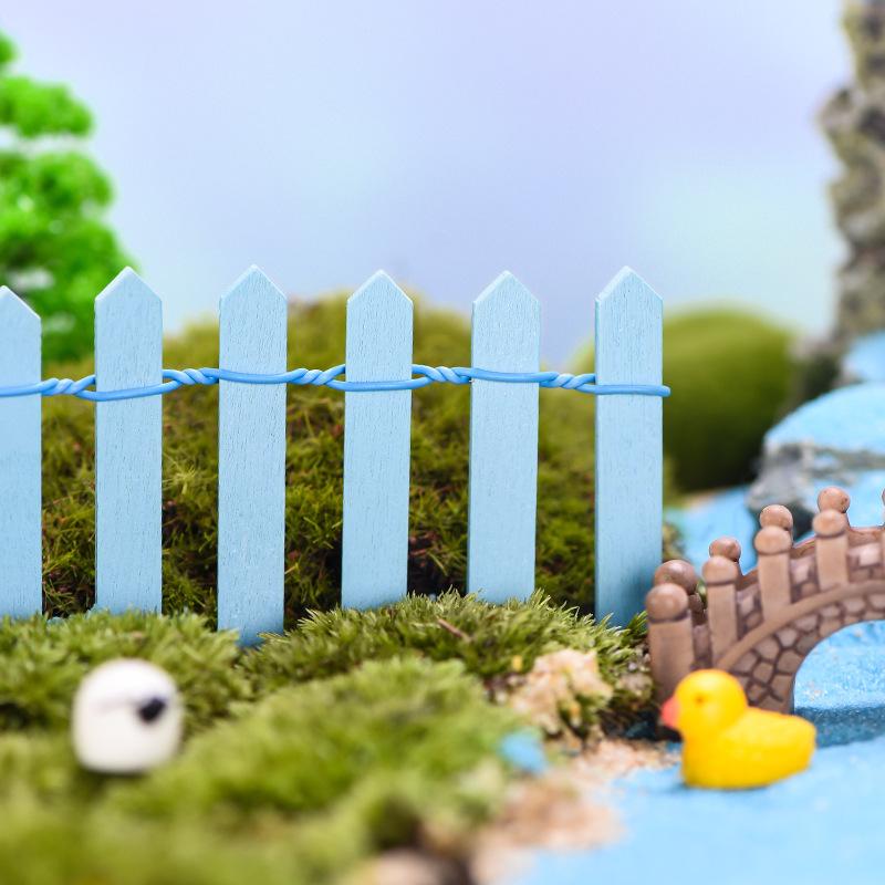 Садовое украшение микроландшафт маленькие украшения мясистый деревянный забор 90 см забор удлиненный мини-забор инструменты для ландшафтного дизайна