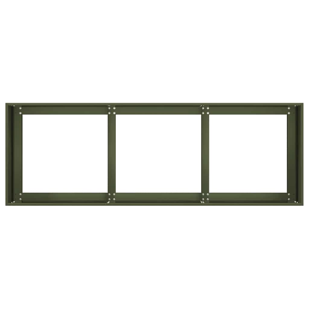 Olive Green Planting Box 120 x 40 x 40 cm Cold Rolled Steel