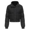 23 Autumn/Winter Women's High-Neck Cotton-Padded Jacket: Long Sleeve, Warm, Loose Fit Outerwear 