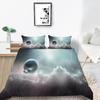 Space Star Printing Household Bedding Single Bed Double Bed Full Size Pillowcase and Quilt Cover 2/3 Beddingome