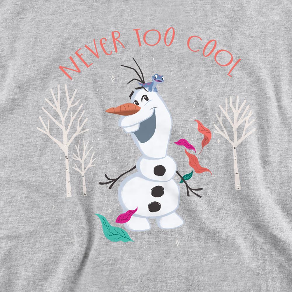 Frozen Childrens/Kids Never Too Cool Olaf Heather Pullover Hoodie