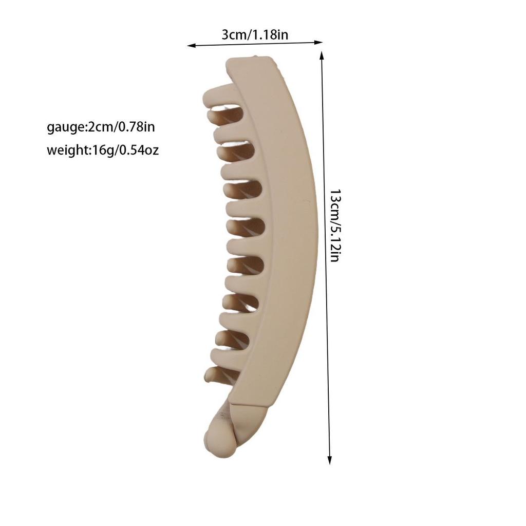 Large Frosted Minimalist Banana Clip for Thick Hair - Non-Slip Vertical Ponytail Clip, Women's Hair Accessory