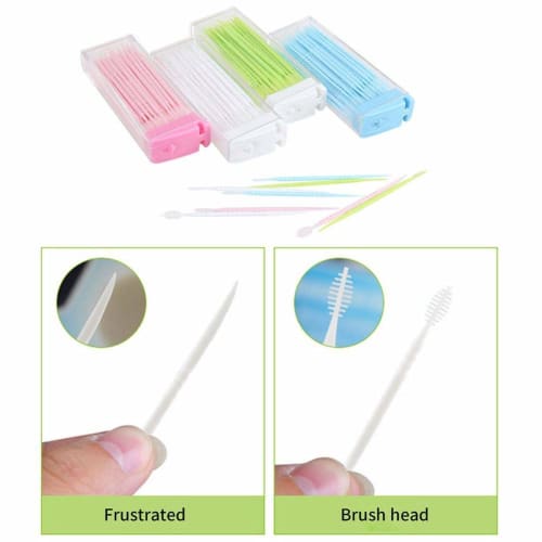 150-Piece Interdental Pick Plastic Toothpicks, 50 Prongs x 3, Large Toothpicks, Colorful, Easy to Use, Durable Toothpicks, Interdental Picks, Extra Fi