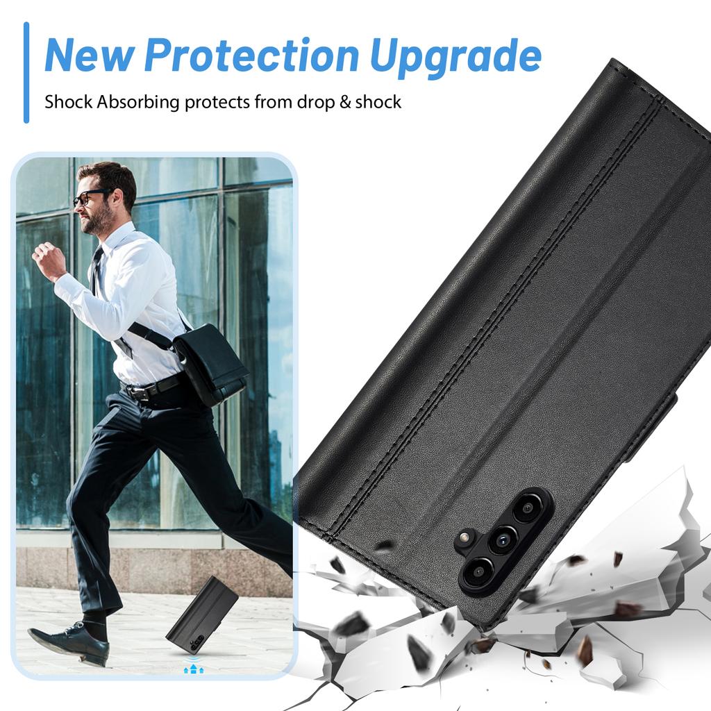 LC.IMEEKE Чехол для телефона для Samsung Galaxy A14 4G/5G, Полная защита, откидная кожаная обложка для телефона, подставка, кошелек