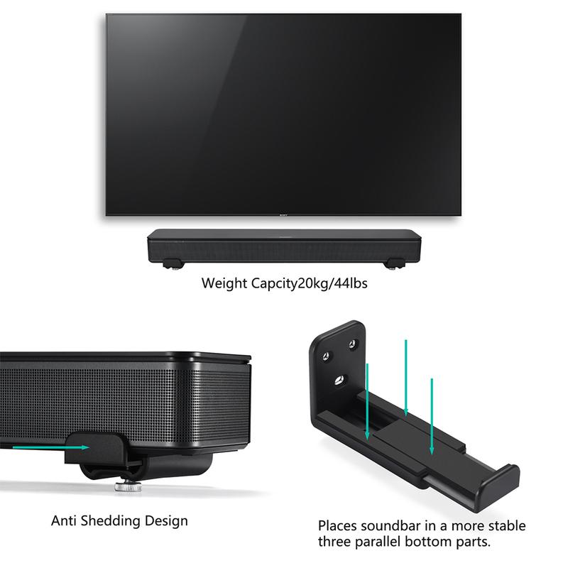Sound Bar Mounting Bracket Universal Soundbar Speaker Wall Holder Drywall Sound Bar Wall Bracket for Samsung Vizio LG for Bose