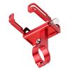 Aluminum Alloy Bike Phone Holder Universal Bike Phone Mount Motorcycle Phone Holder with Silicone Buckle Fastener Red