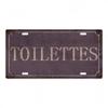 Restroom Metal Signs Wall Decor Plaque Metal Vintage License Plate for Home Bar Club Toilet Bathroom Restroom