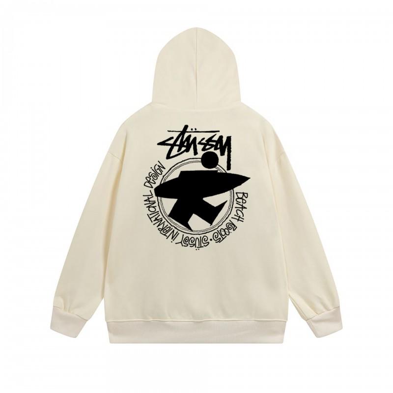 Mens Hooded Zip-Up Sweatshirt With Letter Print Loose Fit Cotton Pullover Winter Daily Wear