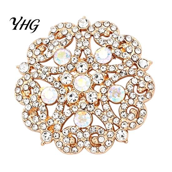 Wedding Party Jewelry Hollowout Star Rhinestone Brooch for Women, Dainty Decorative Lapel Daily Wear Pin, Sparkling Accessory
