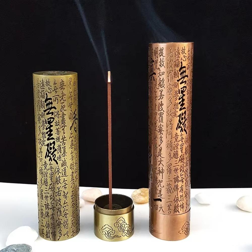 Easy to Use Cylindrical Incense Holder Exquisite Hollow Incense Holder  Office