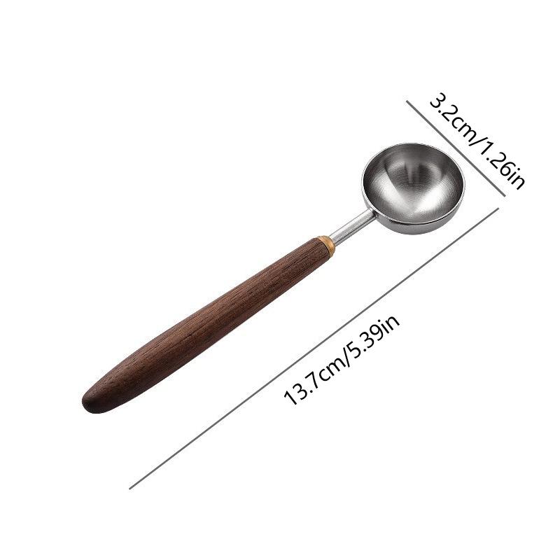 Деревянная ручка Нержавеющая сталь Кофейная ложка Столовая ложка Мерная ложка Дерево грецкого ореха Длинная ручка Кофейные ложки Украшение для кафе