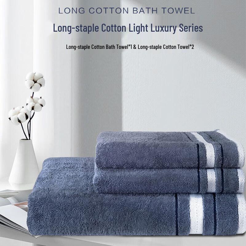 Fuanna Long-Staple Cotton Towel & Bath Towel 3-Piece Set