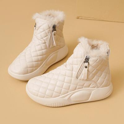 Женские теплые зимние ботинки с толстой подошвой, с высоким противоскольжением и износостойкостью, для активного отдыха на открытом воздухе, спортивные хлопковые ботинки