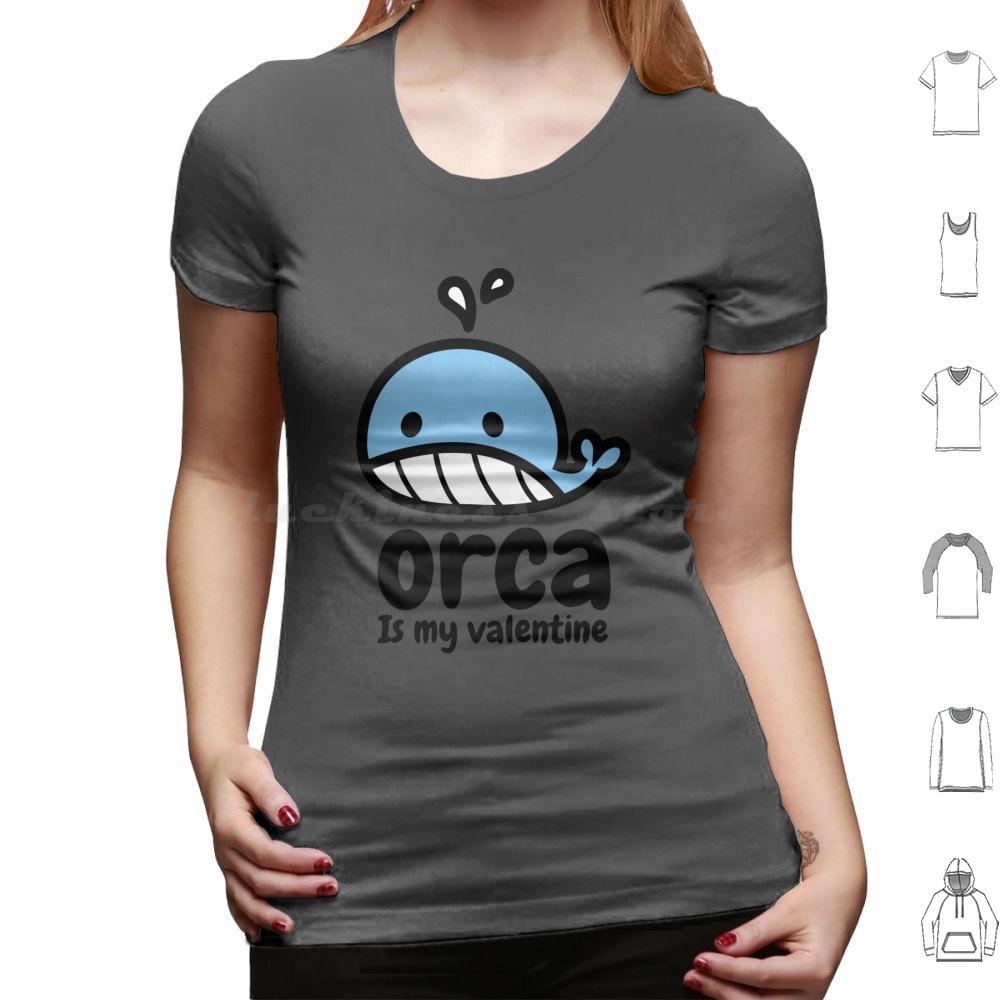 Laughable Orca Is My Valentine T Shirt Big Size 100 Cotton Cute Orca Is My Valentine Orca Is My Valentine Love Cool Orca Is My