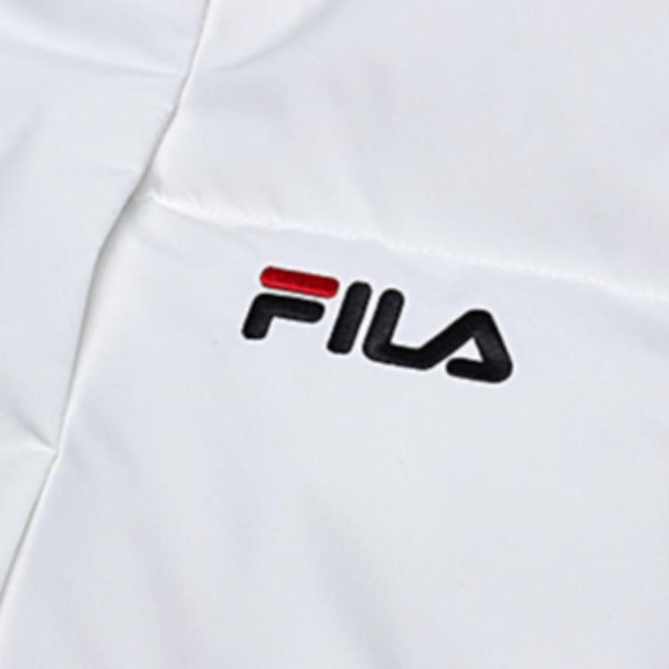 Fila Худи свободного кроя с принтом логотипа, толстая теплая пуховая куртка, женская верхняя одежда, белая F51W348956A-WT
