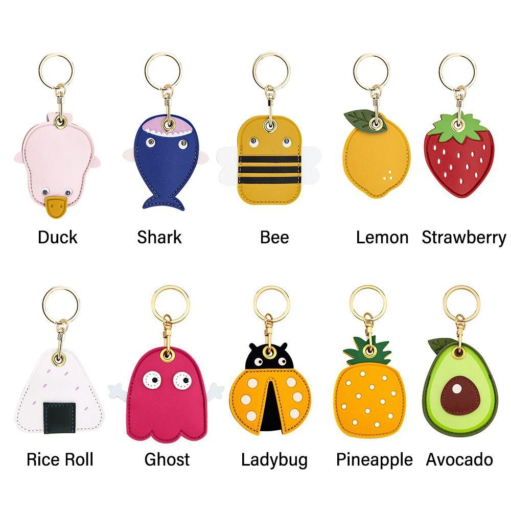 Airtag Cartoon Gift Access Control Card Cover Badge Card Holders With Keychain Protective Sleeve