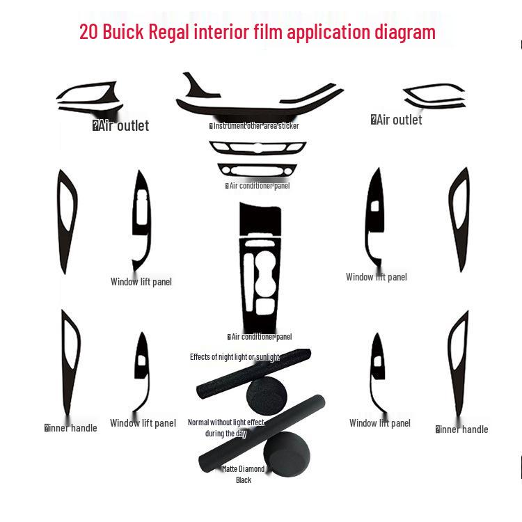 Buick Regal 2020-21 GS Накладка на центральную консоль из углеволокна, накладка на рычаг переключения передач, наклейка для интерьера