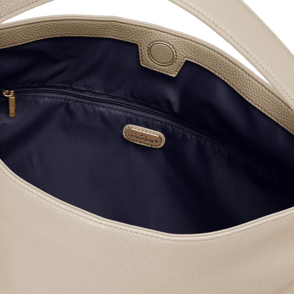 Круглое на одно плечо из искусственной кожи цвета слоновой кости [Ravaga Jerry] B01-06-02