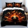 Fiery eight-ball design. Bedding sets Duvet cover sets Duvet covers Pillowcases(1 * Duvet Cover 2 * Pillowcases without duvet insert)