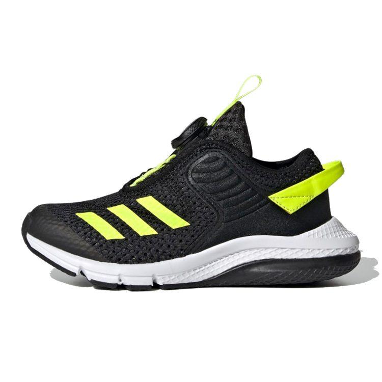 adidas Кроссовки Activefle Boa Устойчивые к истиранию Низкие Черно-зеленые Детские FY0280
