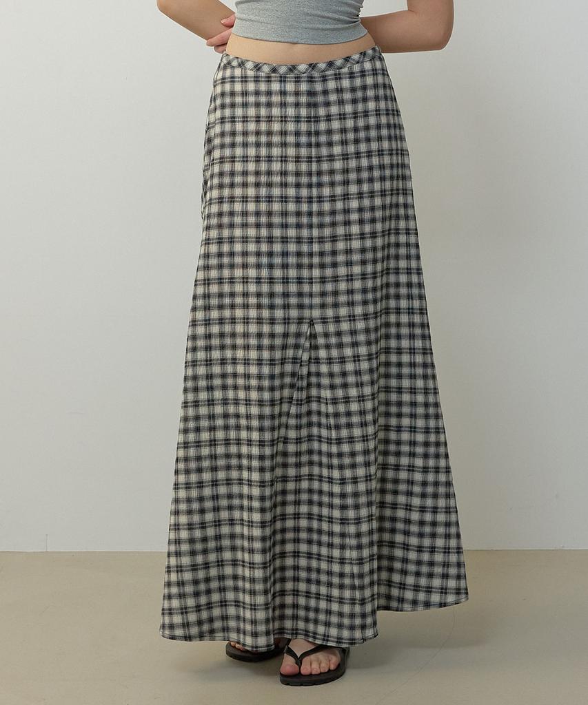 City Breeze Long Flare Skirt_Check