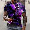 Summer Graphic Casual Short Sleeved T Shirt For Men Oversized Streetwear 3D Digital Printing Large Size Top Tees For Male