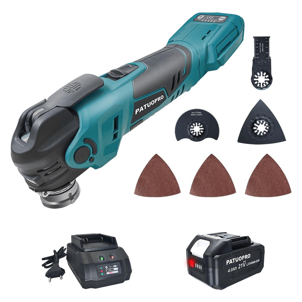 PATUOPRO Electric Saw Trimmer Cordless Oscillating Multi Function Tool Woodworking Cutting Power Tools For Makita 18V Battery