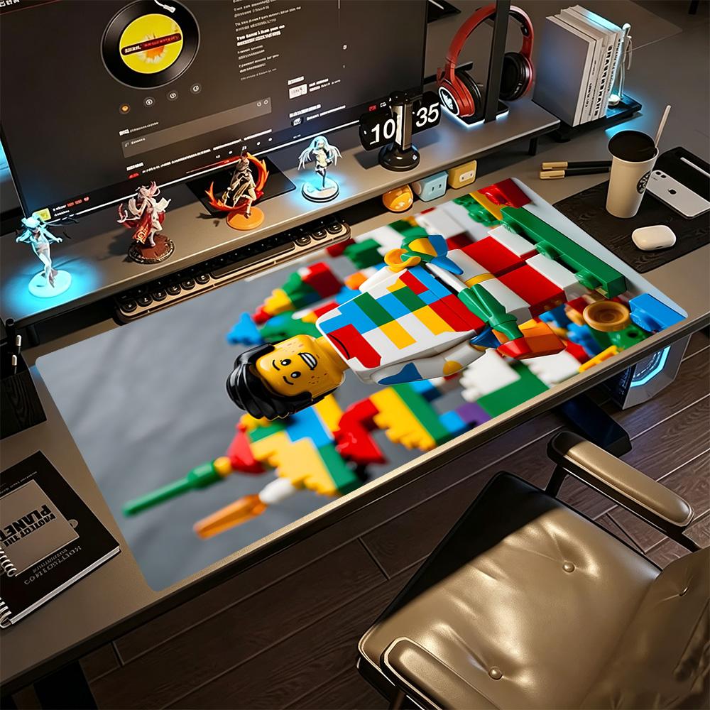 Lego Bricks Gaming Mouse Pad Gamer Mousepad Study Desk Mat Nonslip Rubber Base Office And Gaming Desk Decoration