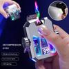 Windproof Igniter Colorful Spinning Toy Compact Rechargeable Arc-pulse Igniter Windproof Electric Flameless Bbq Fidget Toy