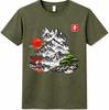 Japanese Landscape T Shirt Mountain Sakura Bonsai Art Graphic Tee