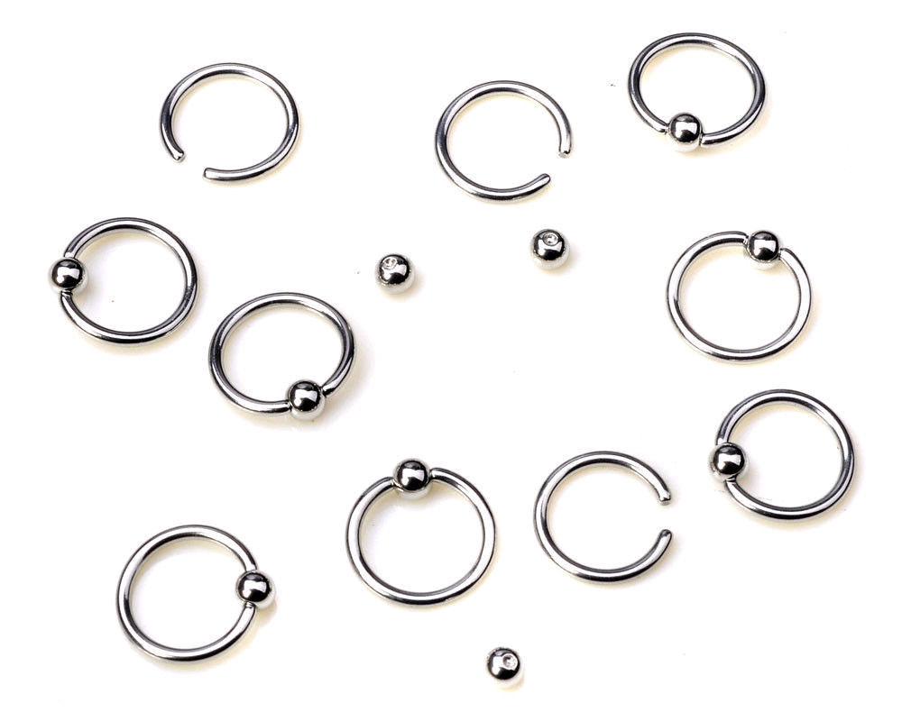 Пирсинг для тела-язык, брови, губы, живот. 5 шт