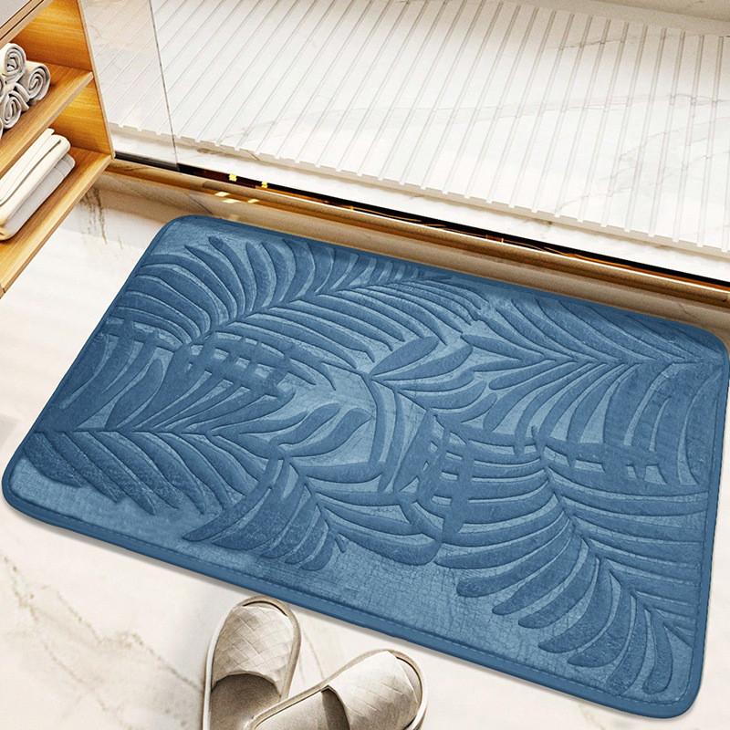 Polyester Bathroom Mat With Non Slip Backing And Water Absorption For Bedroom And Living Area