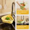 Yousheng Sink Strainer Basket Triangular Design Easy To Install Automatic Dumping Sink Strainer Basket Faucet Sponge Storage Rack