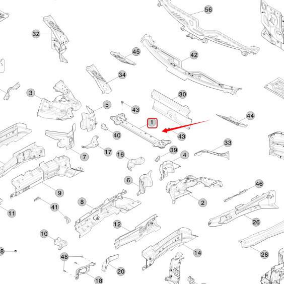 1075042-00-G подходит для поперечных балок аккумулятора Tesla Model 3/Y 2019-2020 годов выпуска.