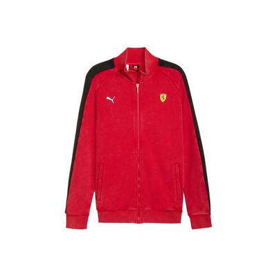 X Scuderia Ferrari Коллаборация T7 Винтажная куртка на молнии с воротником Мужские куртки 632754-02