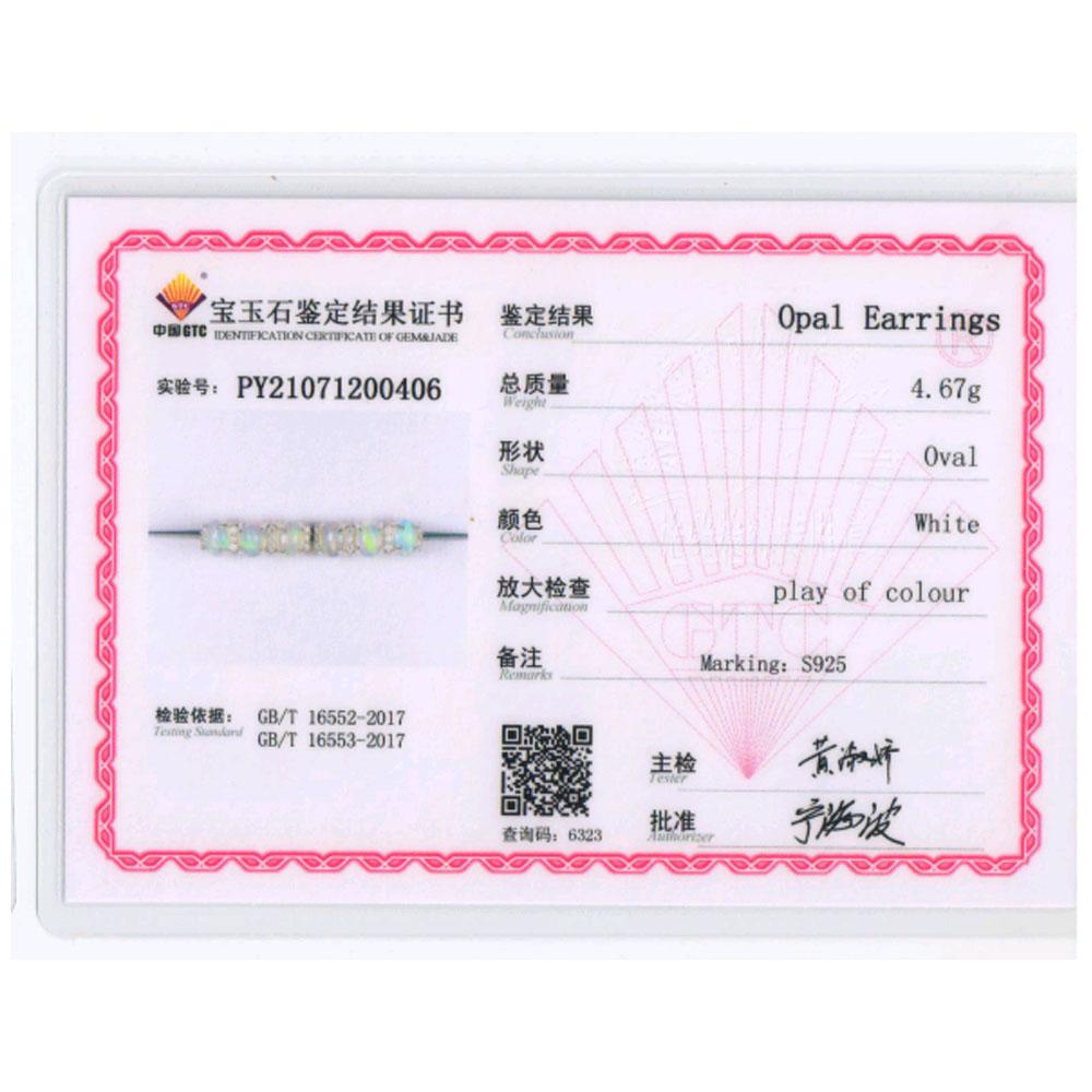 Высококачественные серебряные серьги с опалом, красочные натуральные серьги с застежкой из эфиопского опала, овальные 5*7 мм, ювелирные изделия из стерлингового серебра 925 пробы для женщин, хороший подарок