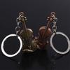 Copper Bronze Violin Key Chain Cello Musical Instrument Pendant  Musician Jewelry