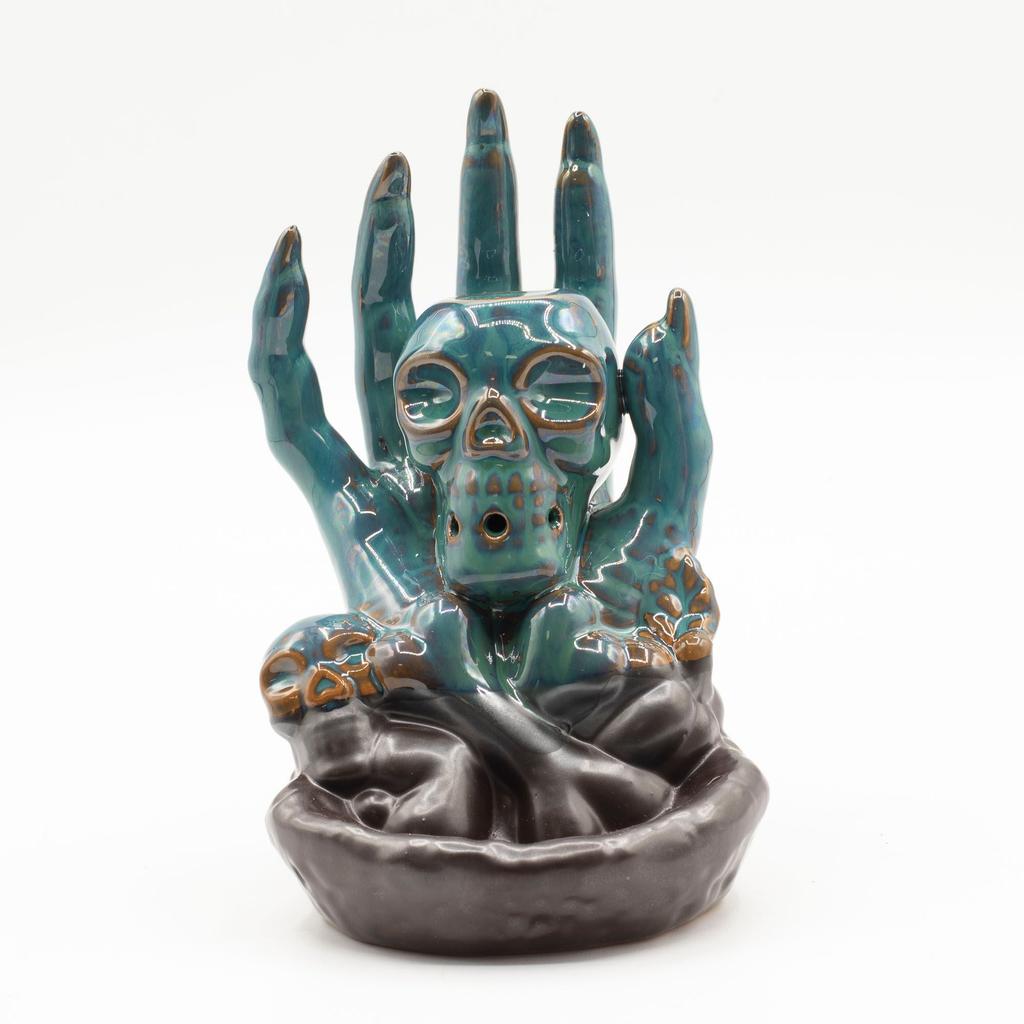 Backflow Incense Burner – Skull in Hand