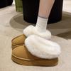 Fashion Faux Fur Winter Boots for Women New 2024 Non Slip Plush Snow Boots Woman Thick Bottom Warm Cotton Shoes Platform Botas Mujer