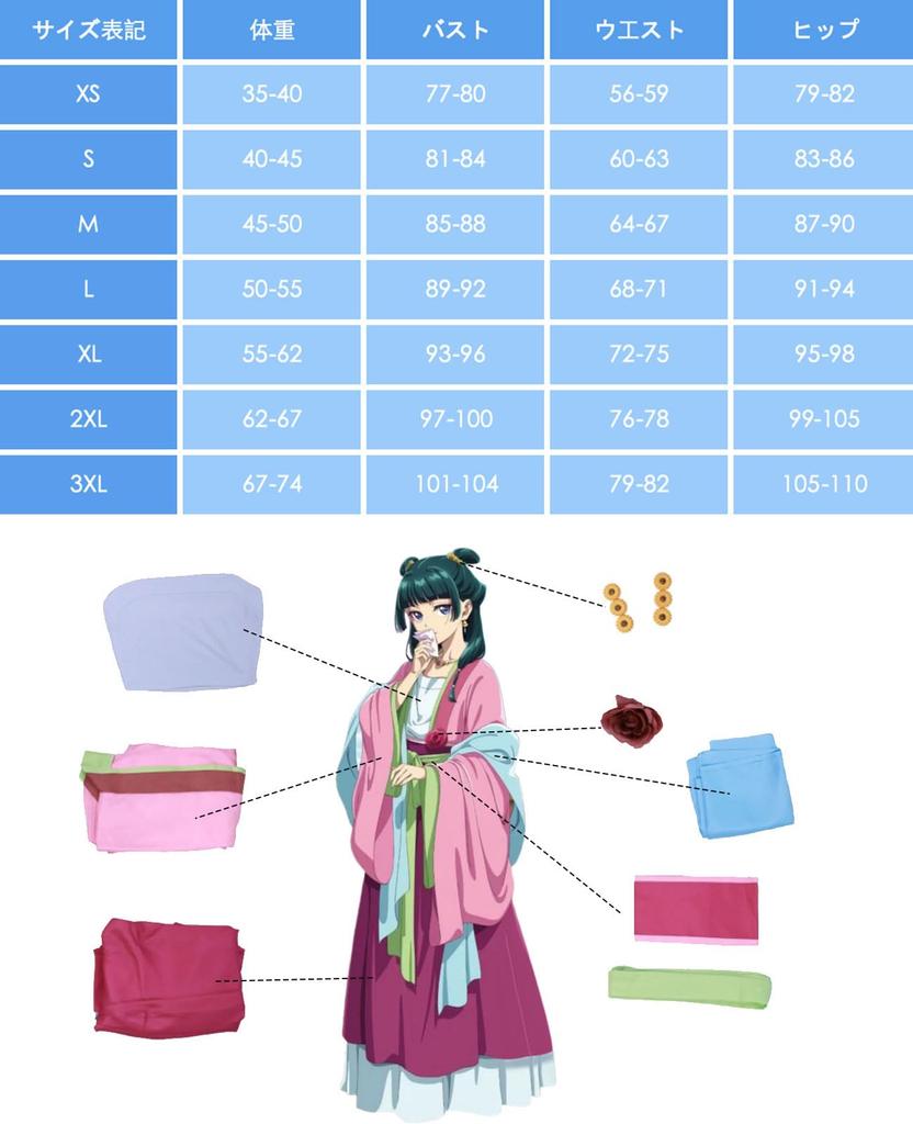Maomao Cosplay Costume The Apothecary Diaries Cosplay Maomao Hanfu Maid Outfit Adult Size Costume for School Festival Ancient Court Style [NOKIJP] - -