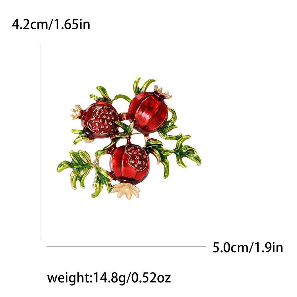 Креативная брошь в виде капли эмали с красным гранатом, заколка для корсажа, пряжка для шелкового шарфа
