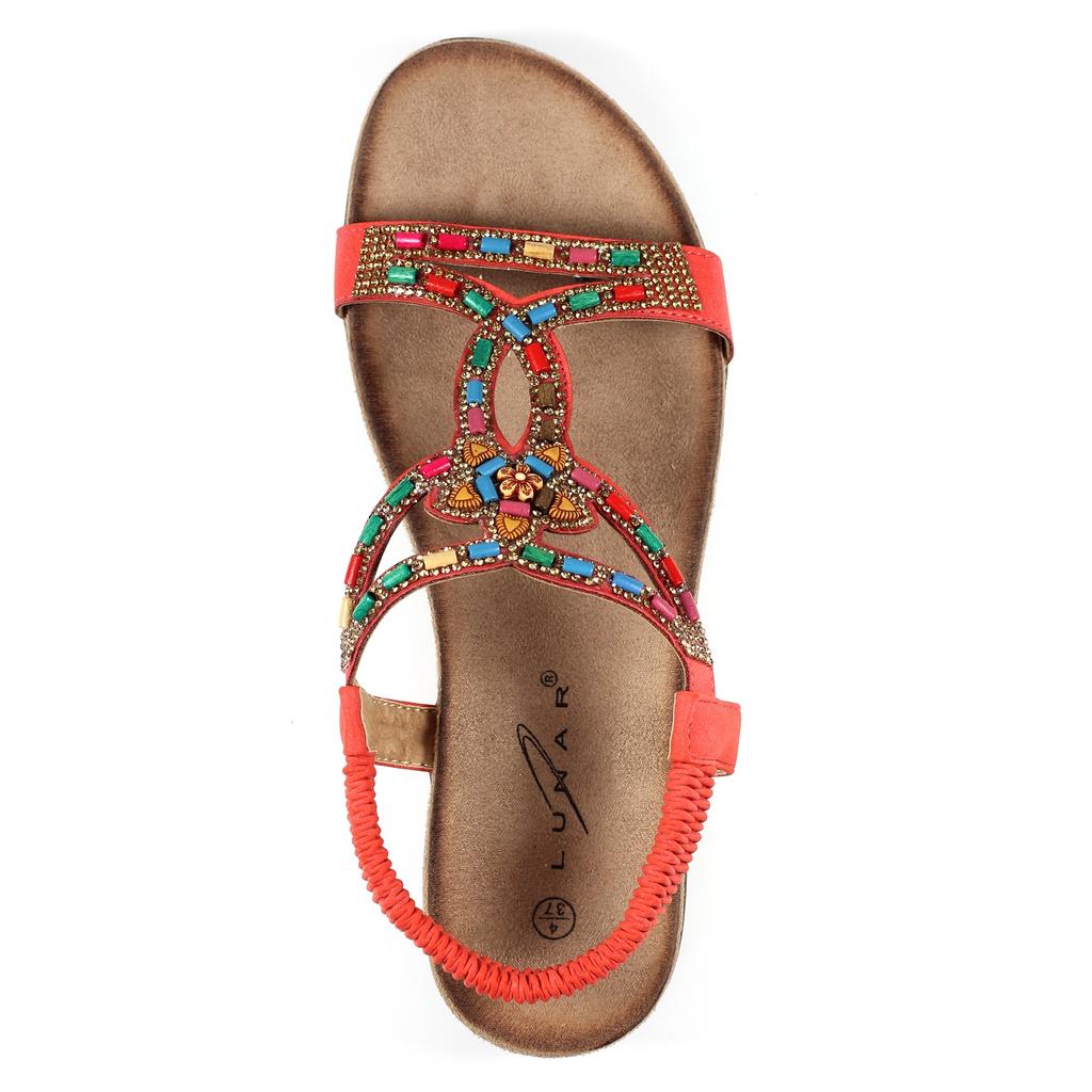 Lunar Womens/Ladies Mariella Beaded Sandals