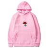 Harajuku Hoodie Sweatshirt Men Fashion Streetwear Rose Flower Print Hoodies Tops Pullover Mens Hoody Hooded Sweatshirt Clothes
