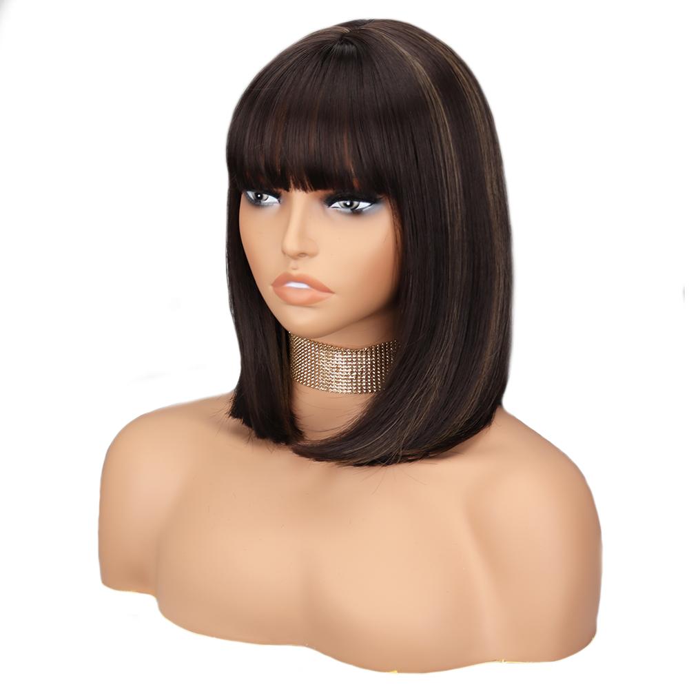 LISI HAIR Короткие парики Боб лавандового фиолетового цвета с челкой Синтетический красочный парик для косплея на каждый день для женщин из натуральных волос