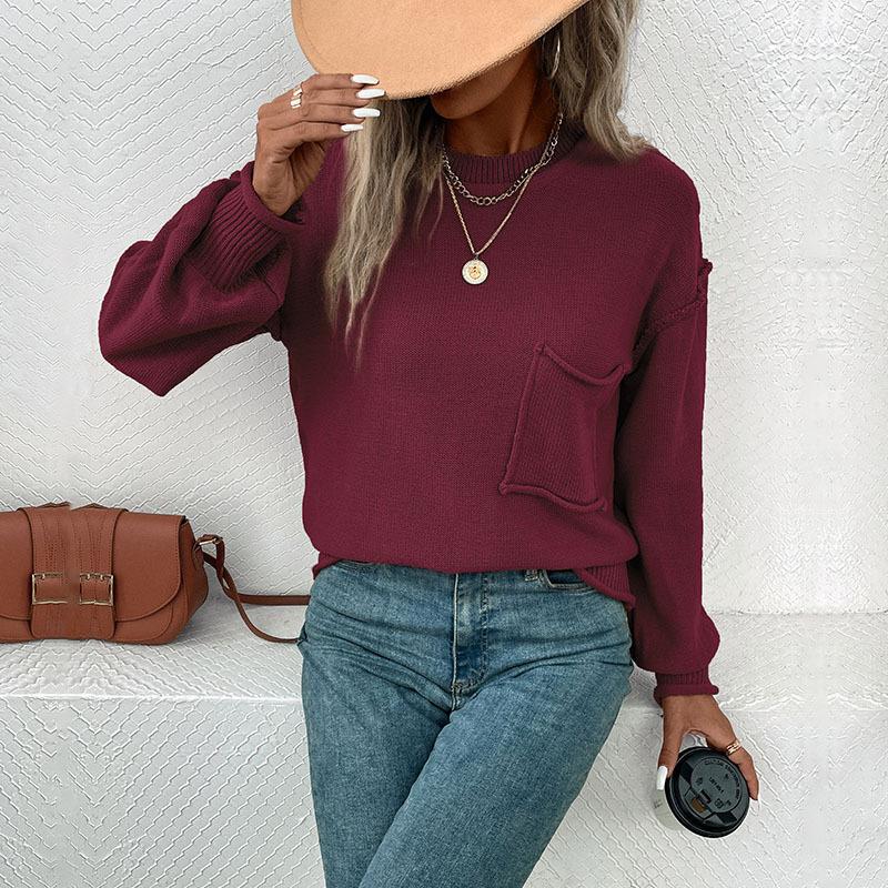 Women S Long Sleeve Solid Color Casual Fashion Sweater
