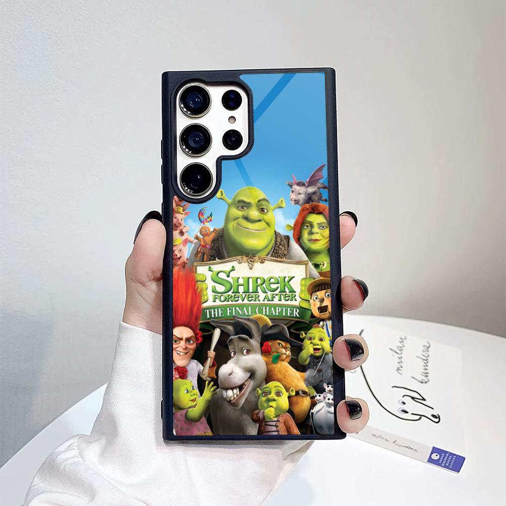Милый забавный M-MovieS S-Shreks Задняя крышка чехла для Samsung Galaxy S26 S25 S24 S23 S22 S21 S20 FE Edge Pro Plus Ultra PC+TPU Чехол