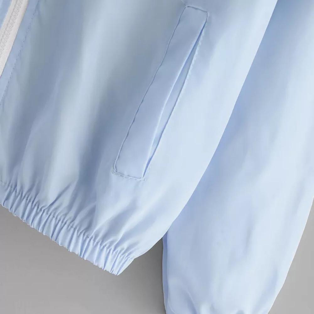 Женские лоскутные тонкие кожаные костюмы с длинными рукавами и карманами на молнии с капюшоном, спортивное пальто 