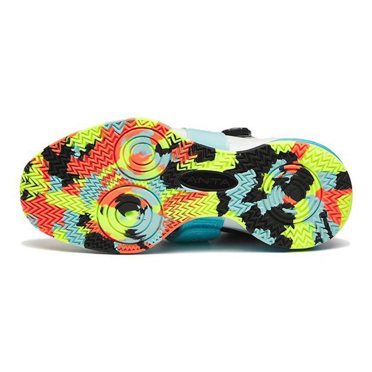 Anta Mesh Shock Absorbing Breathable Wear Resistant Non Slip Sports Casual Shoes Kids Sneakers White Black Blue 312241110-8