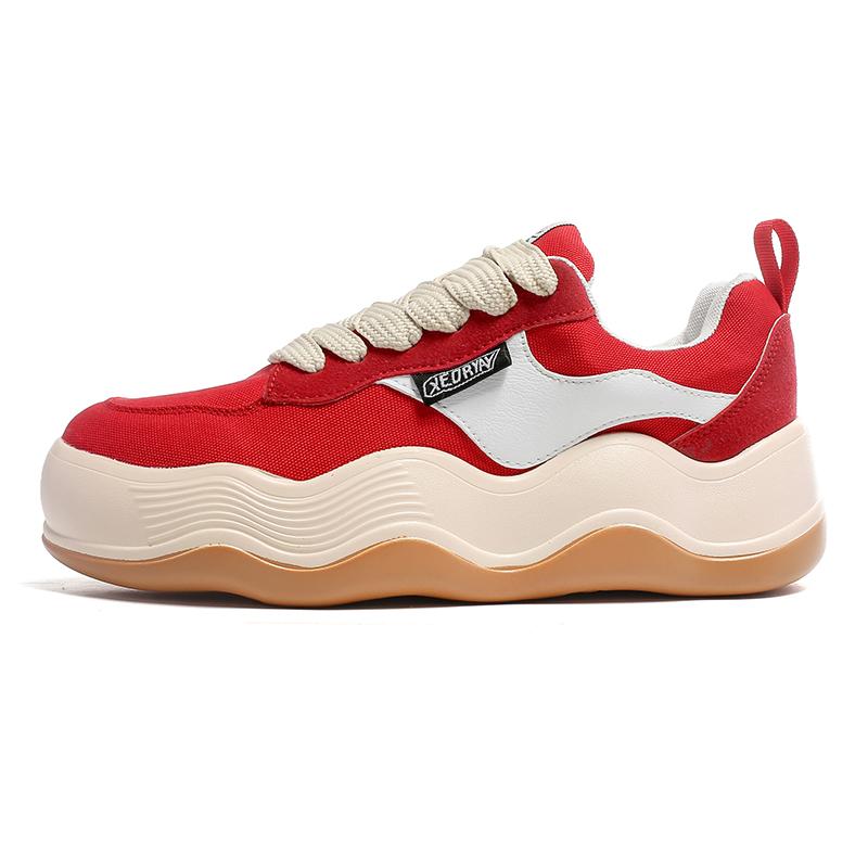 2024 Модные мужские красные парусиновые туфли уличные кроссовки на платформе мужские унисекс дизайнерские повседневные вулканизированные туфли мужские tenis lona masculino