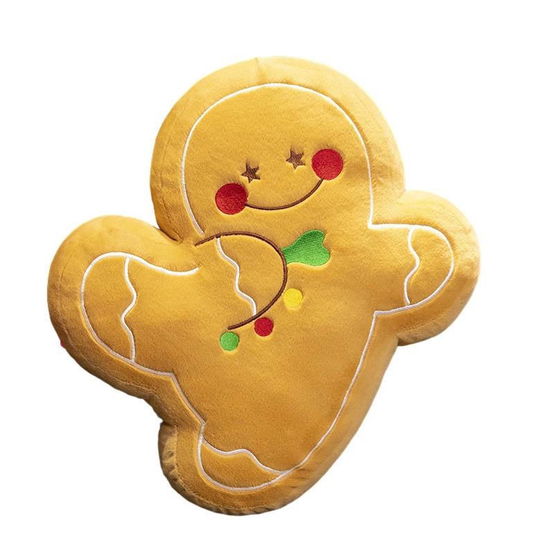 Праздничная Плюшевая Игрушка Пряничный Человечек Рождественский Милый и Мягкий Мягконабивной Зверь для Праздничного Украшения Высота 15 см